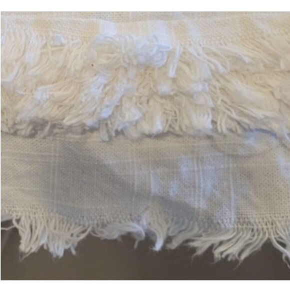 Farmhouse Table Runner White Decorative Cloth Country Cottage Decoration 12x72 - Picture 5 of 6